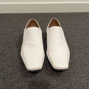 Steve Madden Men's White Leather  Loafers Size 9